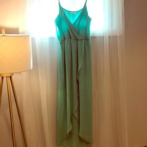 Turquoise flowy summer dress